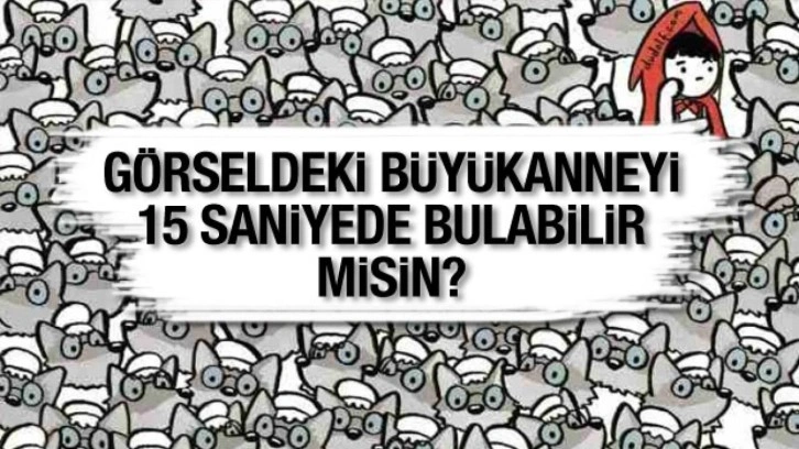 %99’u başarısız oluyor: Kurtlar arasında saklanan büyükanneyi 15 saniyede bul!