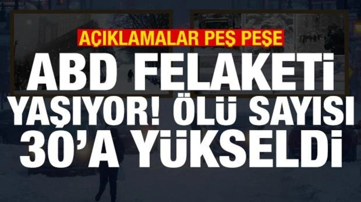 ABD'de kar fırtınası! &Ouml;l&uuml; sayısı 30'a y&uuml;kseldi