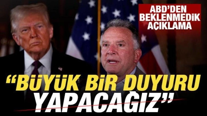 ABD'den beklenmedik açıklama: Büyük bir duyuru yapacağız