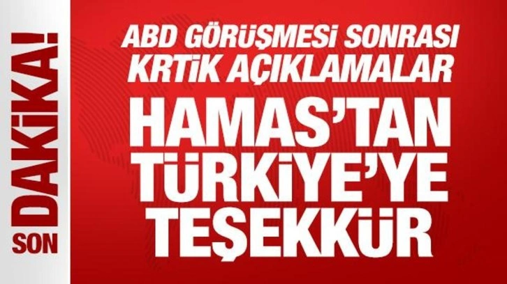 ABD ile görüşmeler sonrası Hamas'tan ilk açıklama: Gazze'de ateşkese hazırız