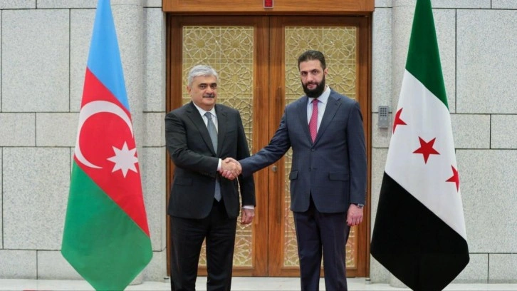 Azerbaycan heyetinden Şam'a ziyaret: Şara ile görüştüler