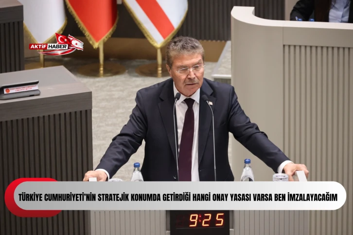 Başbakan &Uuml;stel: &ldquo;T&uuml;rkiye Cumhuriyeti&rsquo;nin stratejik konumda getirdiği hangi onay yasası varsa ben imzalayacağım.&rdquo;