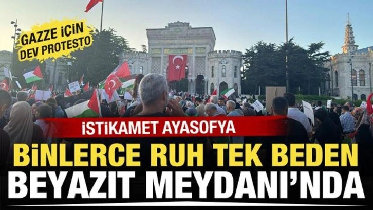 Beyazıt'tan Ayasofya Camii'ne 'Gazze'ye umut ışığı ol' yürüyüşü