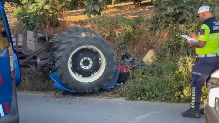 Bursa'da devrilen traktörün altında kalan sürücü öldü