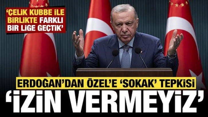 Cumhurbaşkanı Erdoğan'dan Özgür Özel'e "sokak" tepkisi: Asla izin vermeyiz