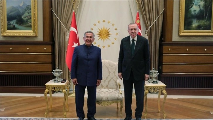Cumhurbaşkanı Erdoğan, Tataristan Cumhurbaşkanı ile görüştü
