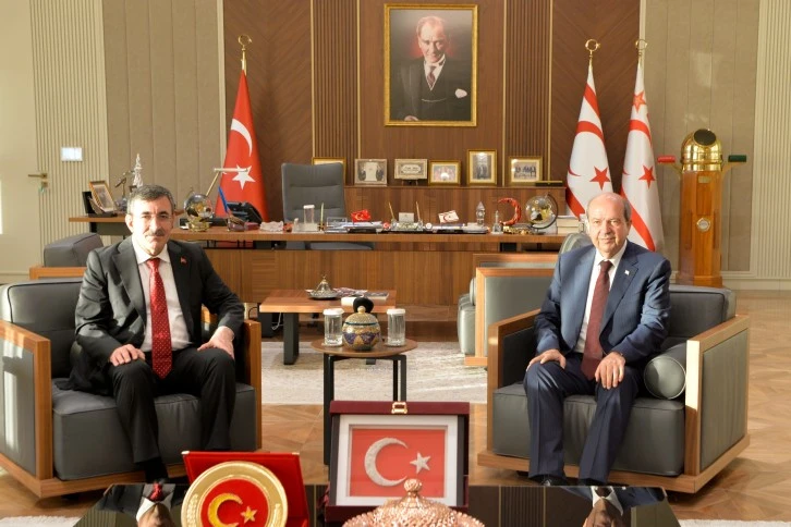  Cumhurbaşkanı Tatar, Türkiye Cumhuriyeti Cumhurbaşkanı Yardımcısı Yılmaz’ı kabul etti