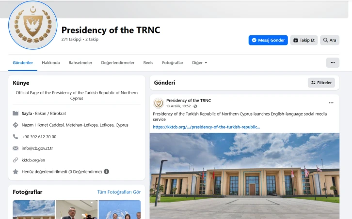  Cumhurbaşkanlığı’nın İngilizce sosyal medya hesapları devrede…