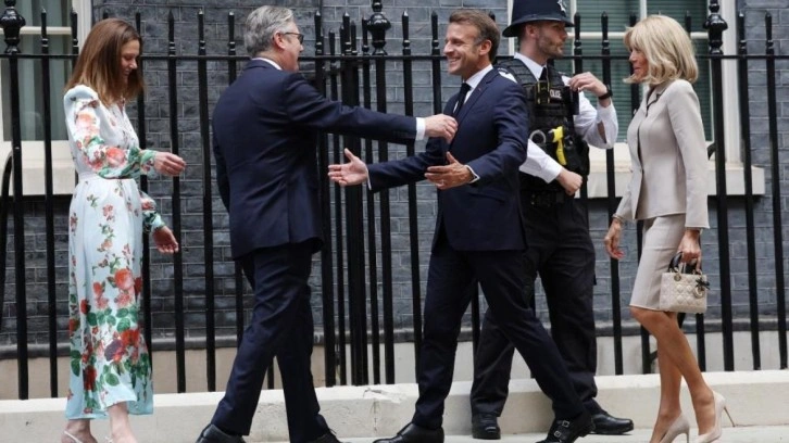Fransa Cumhurbaşkanı Macron ile İngiltere Başbakanı Starmer ile görüştü