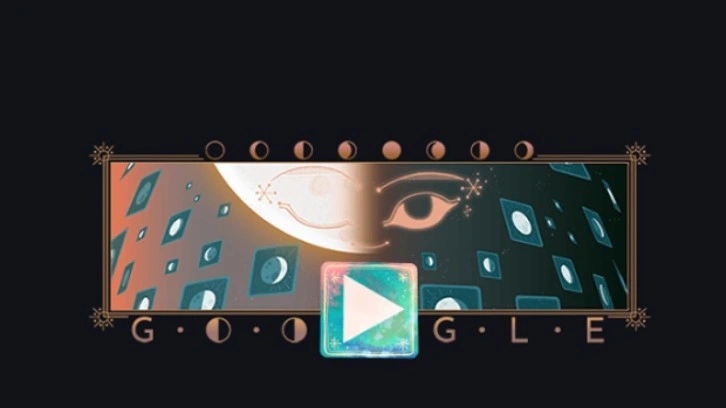 Google'da "Yarım Ay'ın Yükselişi" doodle oldu! Ay’ın Evreleri animasyonla hayat