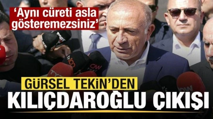 Gürsel Tekin'den Kılıçdaroğlu çıkışı: Aynı cüreti asla gösteremezsiniz!