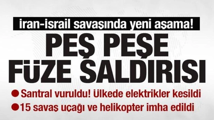 İran-İsrail savaşında yeni aşama! Füzeler peş peşe ateşlendi: 15 savaş uçağı imha edildi!