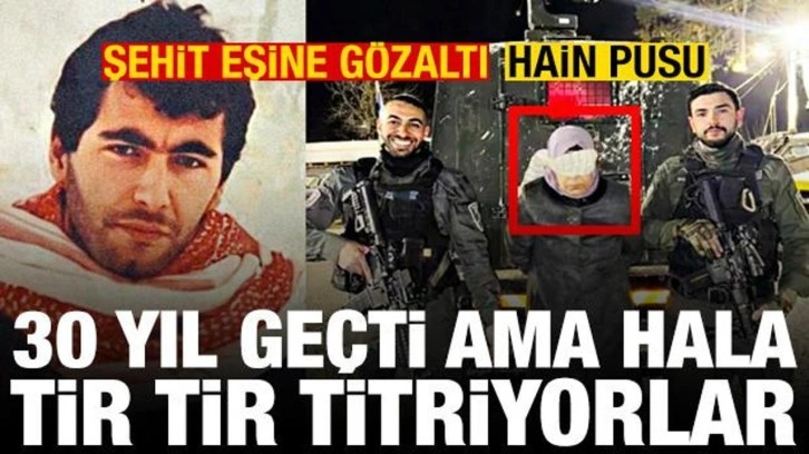 İsrail askerlerinden şehit eşine g&ouml;zaltı! &Ccedil;ekilen fotoğraf tepki &ccedil;ekti