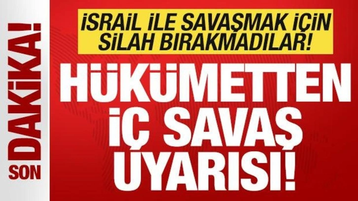 İsrail'e savaş ilan ettiler! Silah bırakmayınca hükümet ayaklandı! "İç savaş çıkabilir&quo