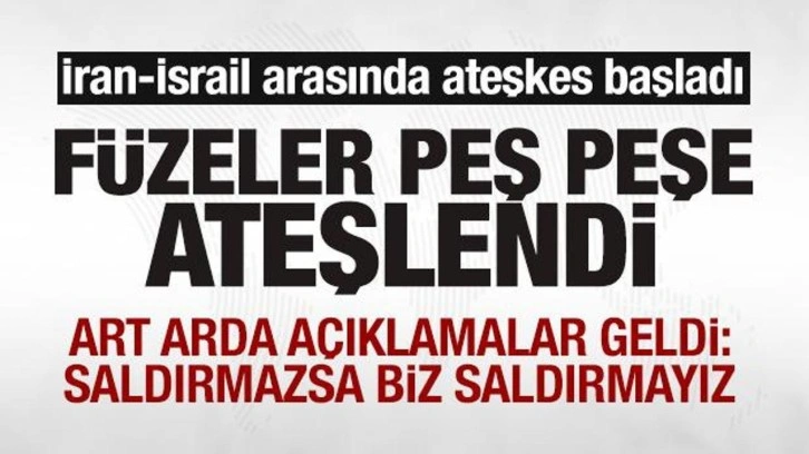 İsrail-İran arasında ateşkes başladı! Füzeler peş peşe fırlatıldı! Trump'tan yeni uyarı