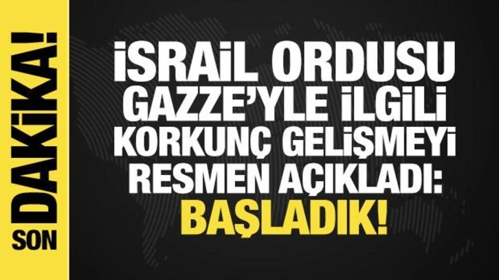 İsrail ordusu: Gazze'yi işgal etmeye başladık