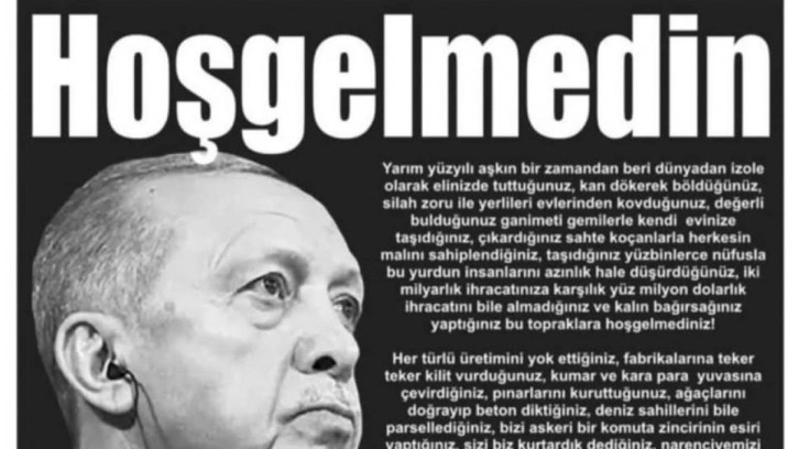 KKTC'de Türkiye karşıtı skandal manşet!