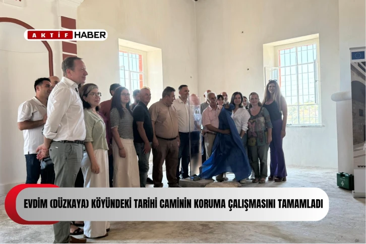  Kültürel Miras Teknik Komitesi, Limasol bölgesinde bulunan Evdim (Düzkaya) köyündeki tarihi caminin koruma çalışmasını tamamladı