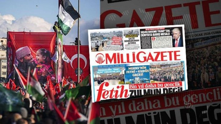 Milli Gazete unuttu mu? Galata'daki Filistin selini g&ouml;rmediler