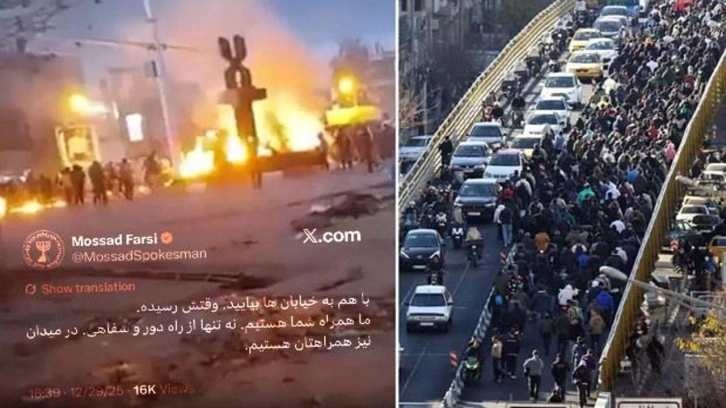 MOSSAD'dan İran'daki protestolara destek: Sahada sizinleyiz
