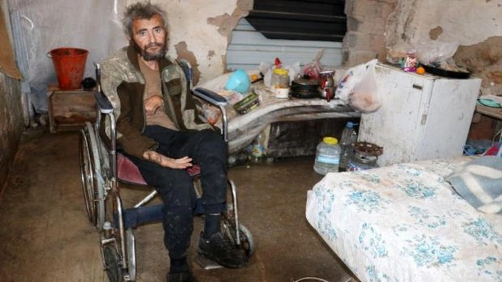 Muşambayla &ccedil;evrili alanda yaşam m&uuml;cadelesi veren engelliden g&uuml;zel haber