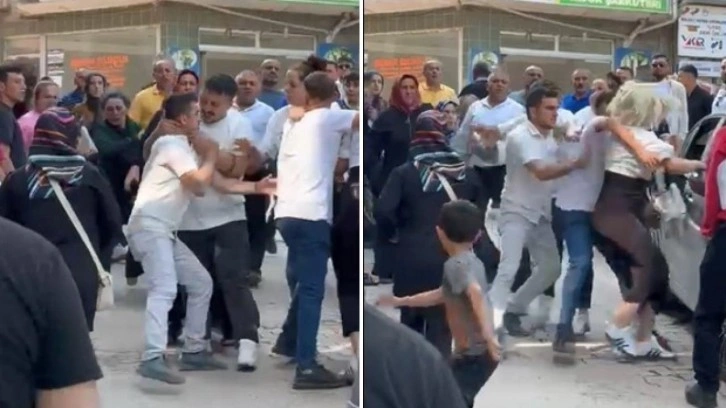 Ordu'da boşanan çiftin kavgası kamerada