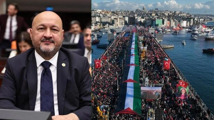 Resul Kurt: İstanbul'daki Gazze y&uuml;r&uuml;y&uuml;ş&uuml; t&uuml;m d&uuml;nyaya g&uuml;&ccedil;l&uuml; bir adalet &ccedil;ağrısı oldu