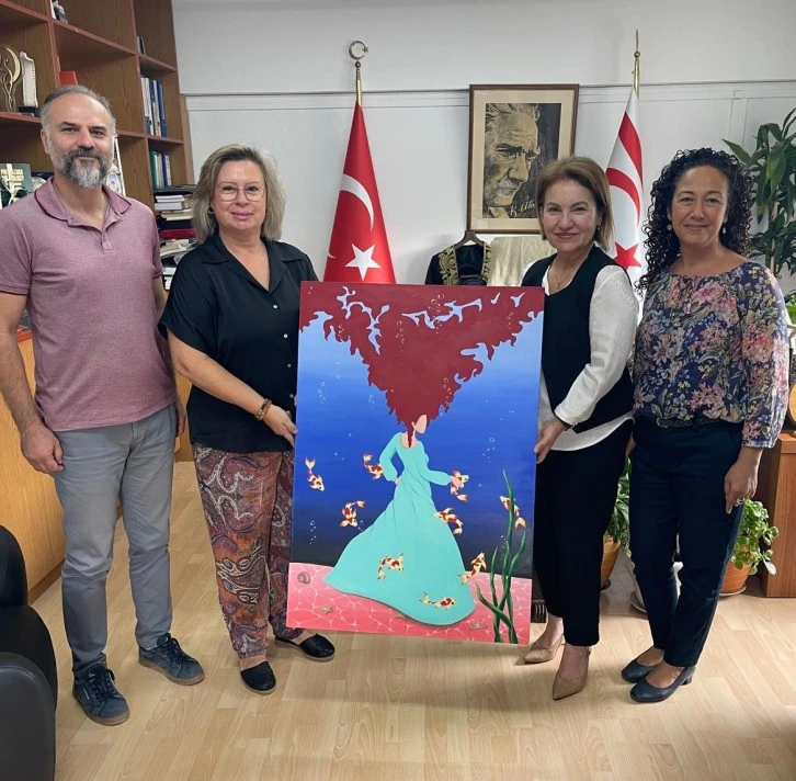  Şafakoğulları’nın ilk kişisel sergisinden bir eser Kültür Dairesi Sanat Koleksiyonu'na kazandırıldı