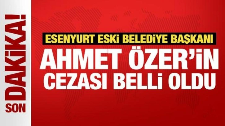 Son Dakika: Ahmet &Ouml;zer'in cezası belli oldu