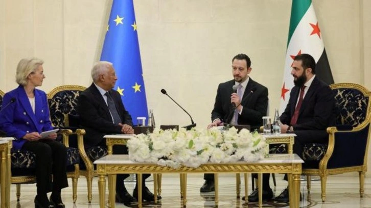 Suriye Cumhurbaşkanı Şara ilk kez AB heyetini kabul etti
