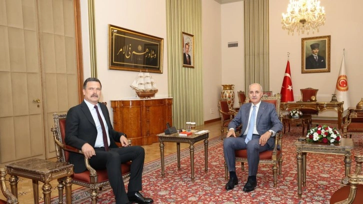 TBMM Başkanı Kurtulmuş, TİP Genel Başkanı Baş'ı kabul etti