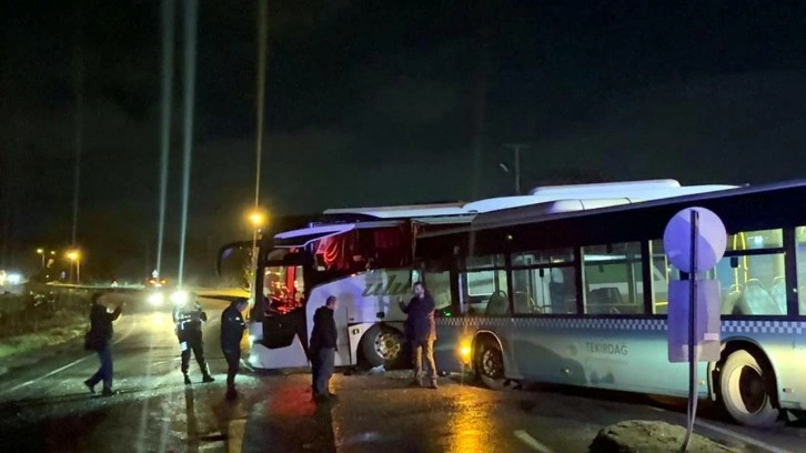 Tekirdağ'da otobüsler çarpıştı: 9 yaralı