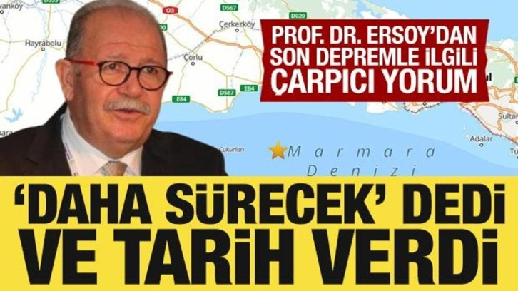 Tekirdağ'daki deprem sonrası Prof. Dr. Şükrü Ersoy'dan ilk değerlendirme
