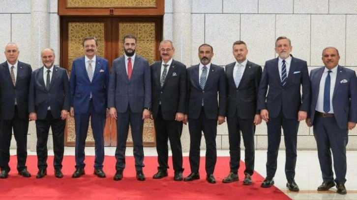 TOBB Başkanı Hisarcıklıoğlu, Suriye Cumhurbaşkanı Şara ile bir araya geldi