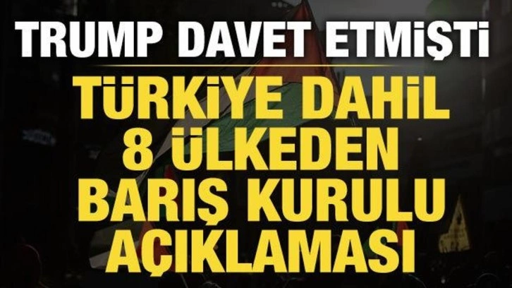 T&uuml;rkiye dahil 8 &uuml;lkeden Barış Kurulu a&ccedil;ıklaması