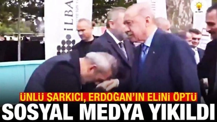 Ünlü şarkıcı, Erdoğan'ın elini öptü; sosyal medya yıkıldı
