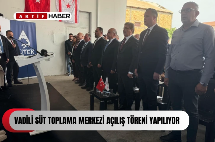 Vadili Süt Toplama Merkezi açılış töreni yapılıyor...