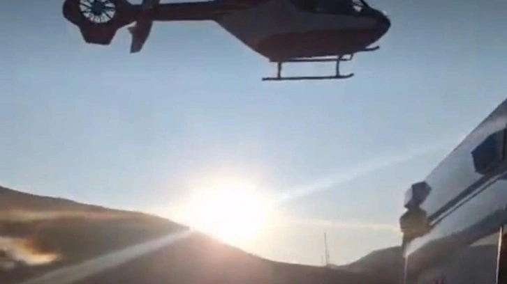 Van'da yaşlı hasta için helikopter ambulans havalandı