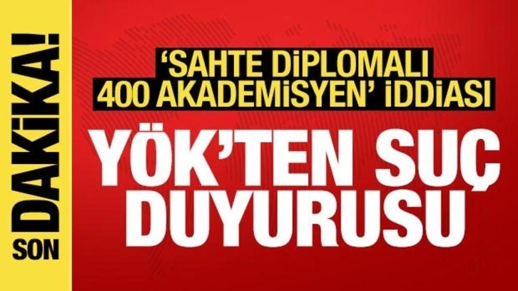 YÖK'ten "sahte diploma" için suç duyurusu