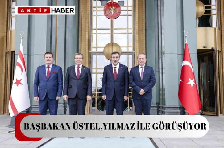 Başbakan Üstel, TC Cumhurbaşkanı Yardımcısı Yılmaz ile görüşüyor...