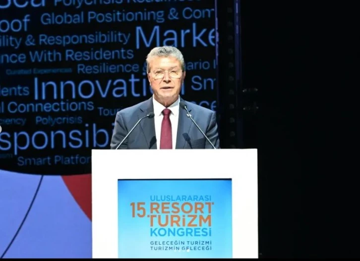 Başbakanı Üstel, Antalya'daki "15. Uluslararası Resort Turizm Kongresi"nde konuştu