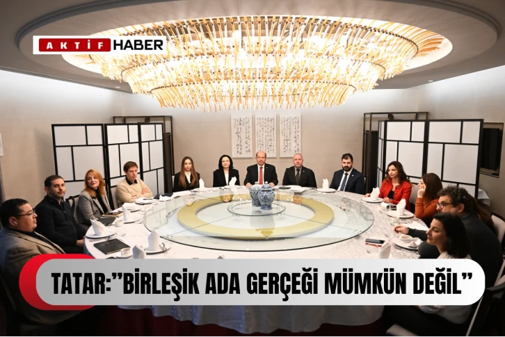 Cumhurbaşkanı Tatar, Brüksel'de basın mensuplarıyla bir araya geldi: “Birleşik bir Ada seçeneği mümkün değil"