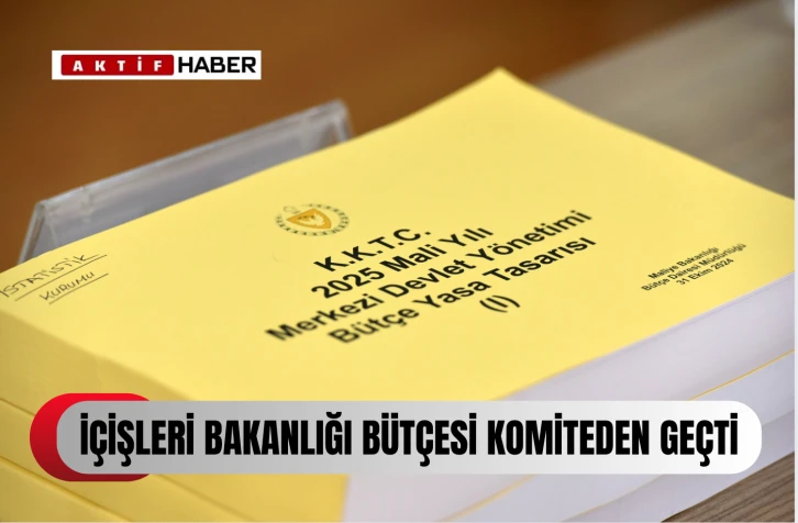 İçişleri Bakanlığı bütçesi komiteden geçti
