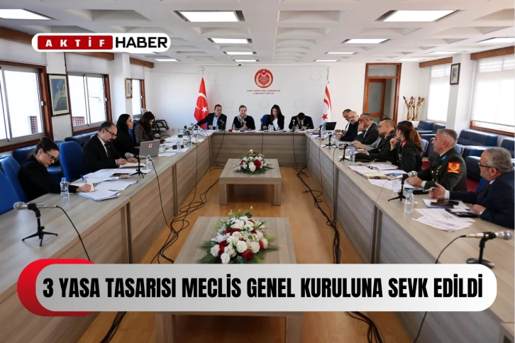 Meclis Ekonomi Komitesi, 3 yasa tasarısını genel kurula sevk etti...