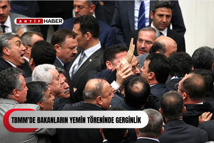  TBMM'de bakanların yemin t&ouml;reninde gerginlik...