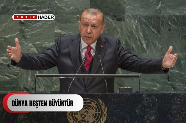TC Cumhurbaşkanı Erdoğan: "Biz, güçlünün haklı olduğu değil, haklının güçlü olduğu bir düzen kuruluna kadar 'Dünya beşten büyüktür' demeye devam edeceğiz"