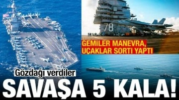 ABD'den Venezuela'ya gözdağı! Savaş gemileri manevra, uçaklar sorti yaptı