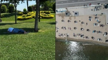 AKOM uyarmıştı! İstanbul'da sıcak hava bunalttı: Kimi denize girdi, kimi gölgede serinledi