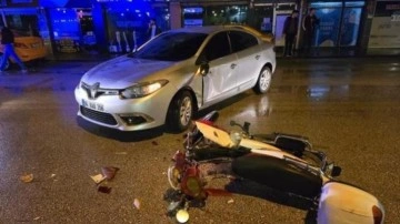 Ankara'da motosikletle otomobil çarpıştı: 1 yaralı