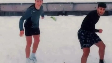 Arda G&uuml;ler, Fenerbah&ccedil;eli futbolcuyla -4 derecede karda futbol oynadı